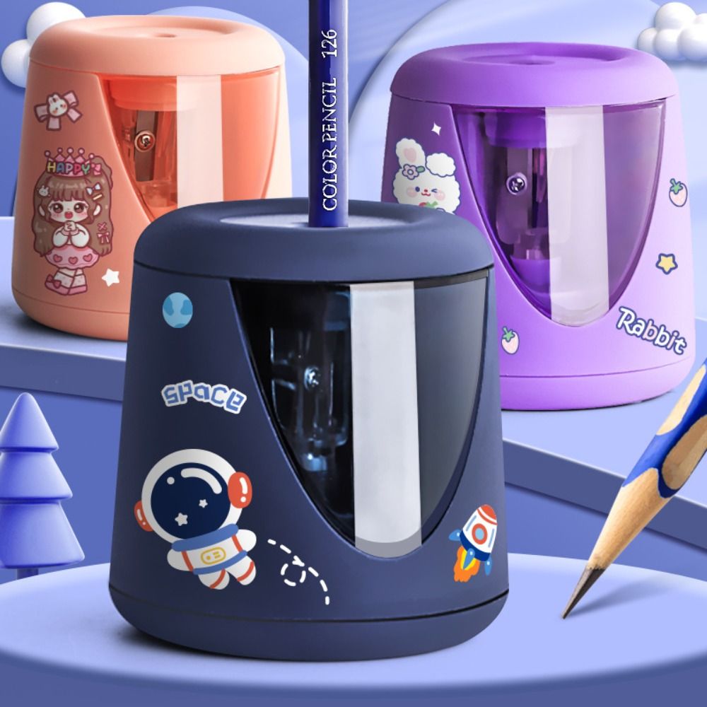 Electric Pencil Sharpener Usb - 장식 스티커가 있는 사무실 학교 용품