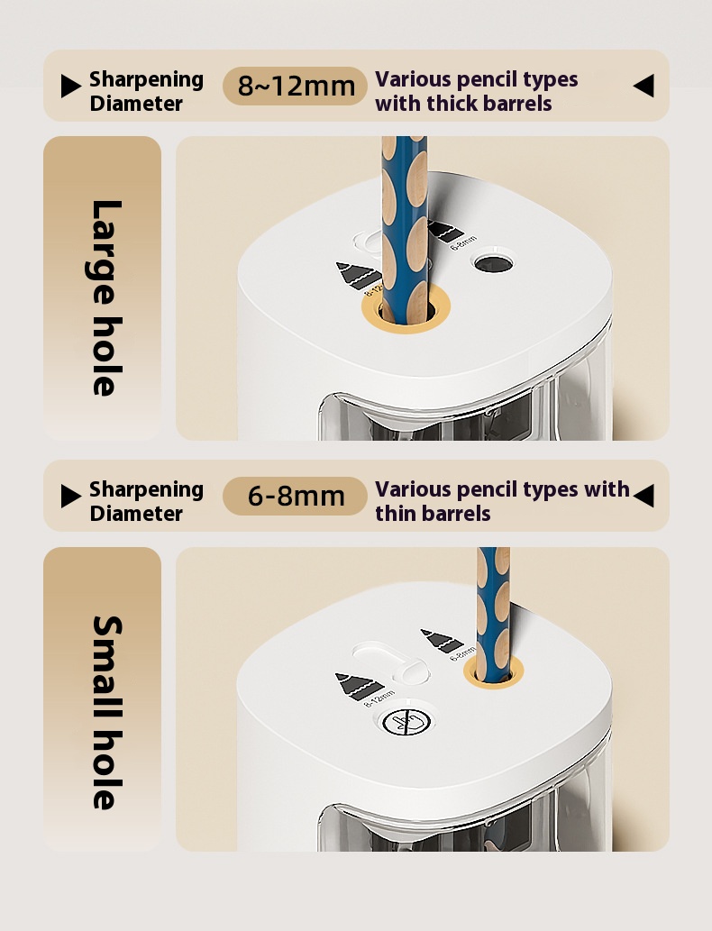Electric Pencil Sharpener Usb - 베이파 더블 홀 전동 연필깎이 문구류