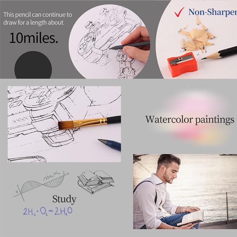 39개/세트 크리에이티브 메탈 펜슬 신기술 무한 필기  - Writing Tools 리뷰 및 가격