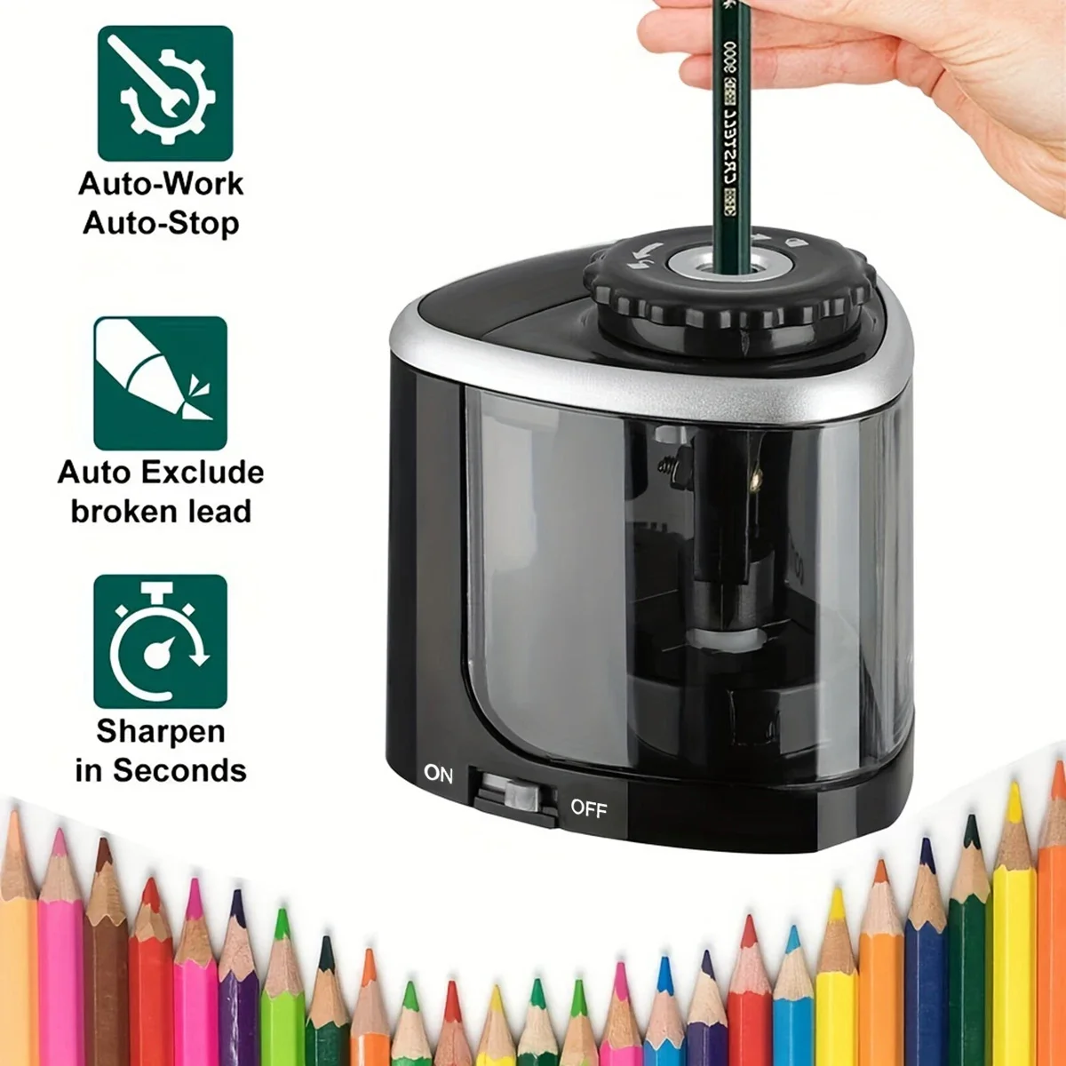 전기 샤프너 어셈블리 데스크탑 자동 연필 깎이 학생용  - Electric Pencil Sharpener Usb 리뷰 및 가격
