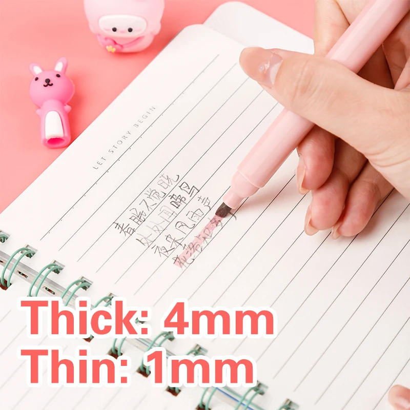 6 개/갑 Kawaii 고양이 발톱 파스텔 컬러 형광펜 - Pastel Highlighter Set Double Ended 리뷰 및 가격