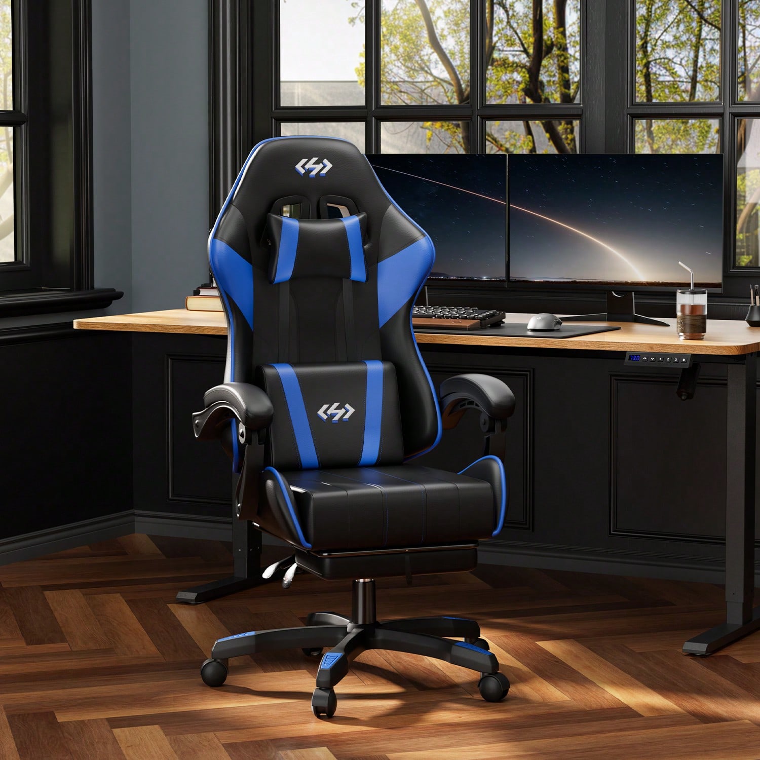 HLDIRECT 게이밍 의자, 요추 지지대 발 받침대  - Office Furniture 리뷰 및 가격